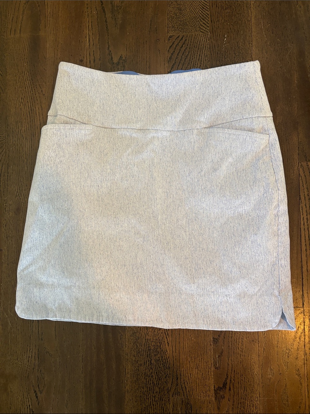 S.C. & Co. Women's Heather Light Blue Stretch Skort with Smooth Waistband